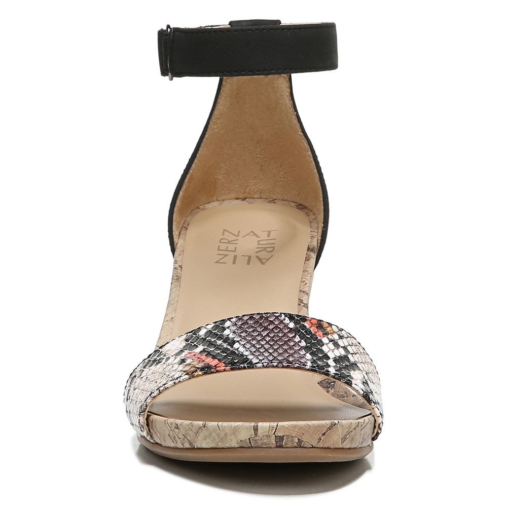Naturalizer Areda Wedge Sandal - Black Multi Desert Snake Synth Naturalizer Areda Wedge Sandal - Black Multi Desert Snake Synth