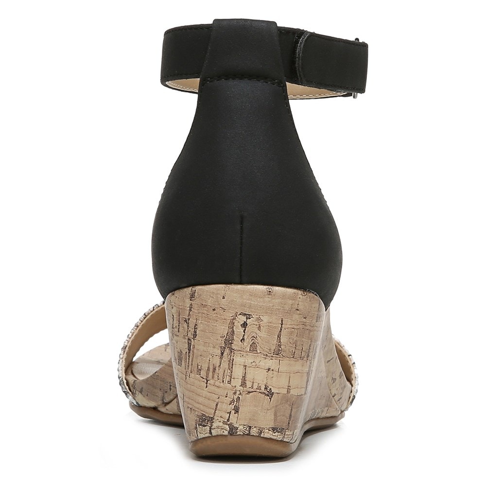 Naturalizer Areda Wedge Sandal - Black Multi Desert Snake Synth Naturalizer Areda Wedge Sandal - Black Multi Desert Snake Synth