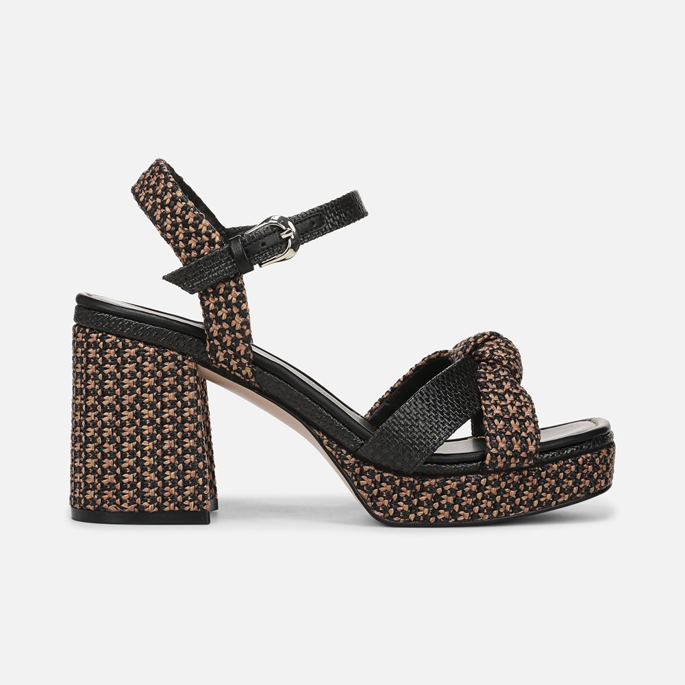Naturalizer 27 EDIT Peyton Platform Sandal - Black / Tan Fabric Naturalizer 27 EDIT Peyton Platform Sandal - Black / Tan Fabric