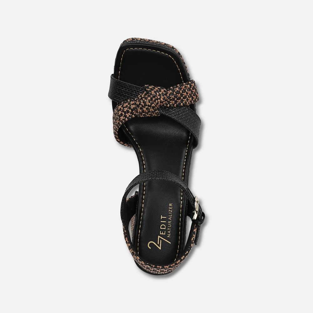 Naturalizer 27 EDIT Peyton Platform Sandal - Black / Tan Fabric Naturalizer 27 EDIT Peyton Platform Sandal - Black / Tan Fabric