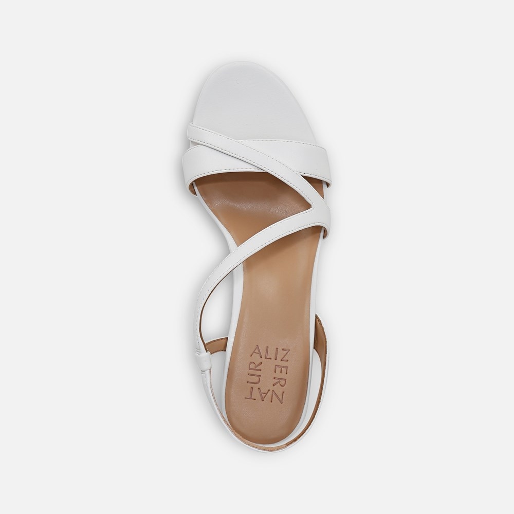 Naturalizer Abby Dress Sandal - White Faux Leather Naturalizer Abby Dress Sandal - White Faux Leather