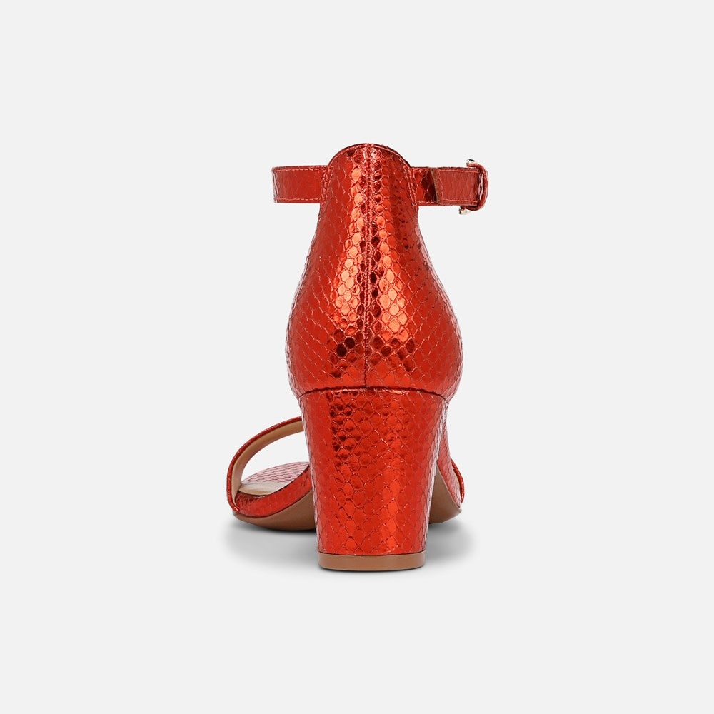 Naturalizer Limited Edition Vera Dress Sandal - Orange Metallic Snake Print Leather Naturalizer Limited Edition Vera Dress Sandal - Orange Metallic Snake Print Leather