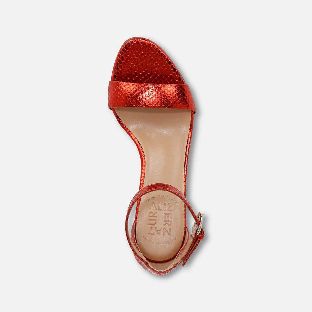Naturalizer Limited Edition Vera Dress Sandal - Orange Metallic Snake Print Leather Naturalizer Limited Edition Vera Dress Sandal - Orange Metallic Snake Print Leather
