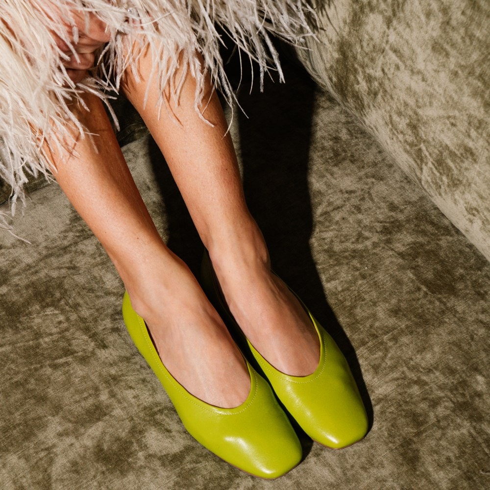 Naturalizer 27 Edit Carla Flat - Chartreuse Green Leather Naturalizer 27 Edit Carla Flat - Chartreuse Green Leather