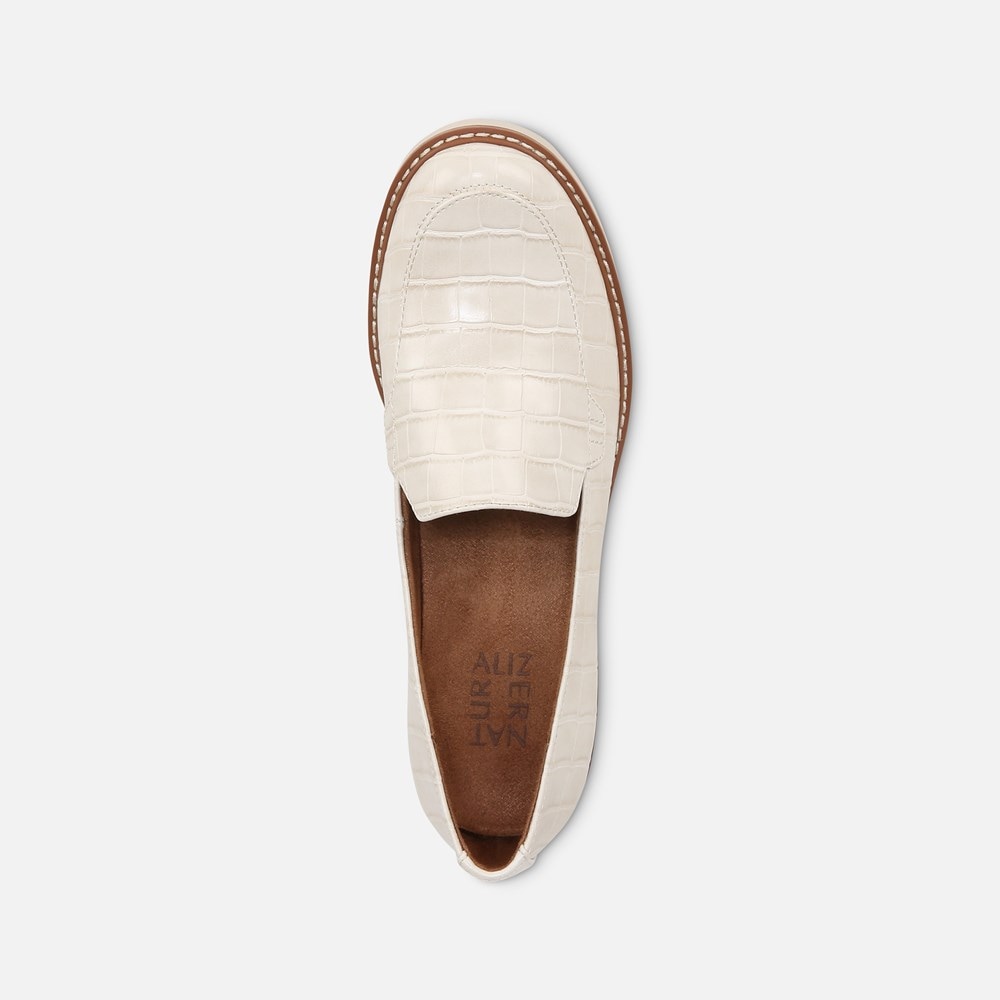 Naturalizer Cabaret Loafer - Porcelain Croco Faux Leather Naturalizer Cabaret Loafer - Porcelain Croco Faux Leather