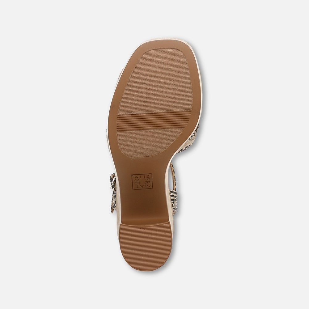 Naturalizer Katalina Platform Sandal - Black / Tan Weave Fabric