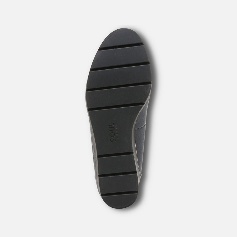 Naturalizer SOUL About Time Wedge Pump - Navy Faux Leather Naturalizer SOUL About Time Wedge Pump - Navy Faux Leather
