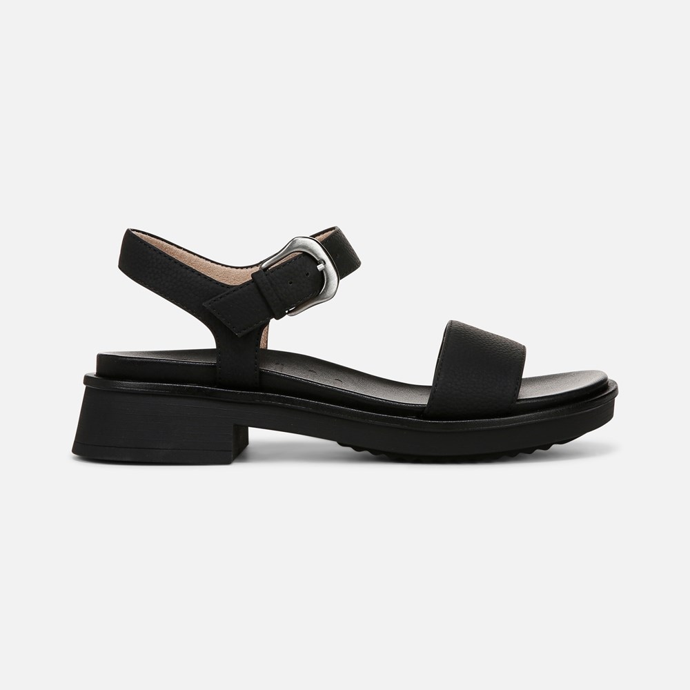 Naturalizer SOUL Emma Strappy Sandal - Black Faux Leather Naturalizer SOUL Emma Strappy Sandal - Black Faux Leather