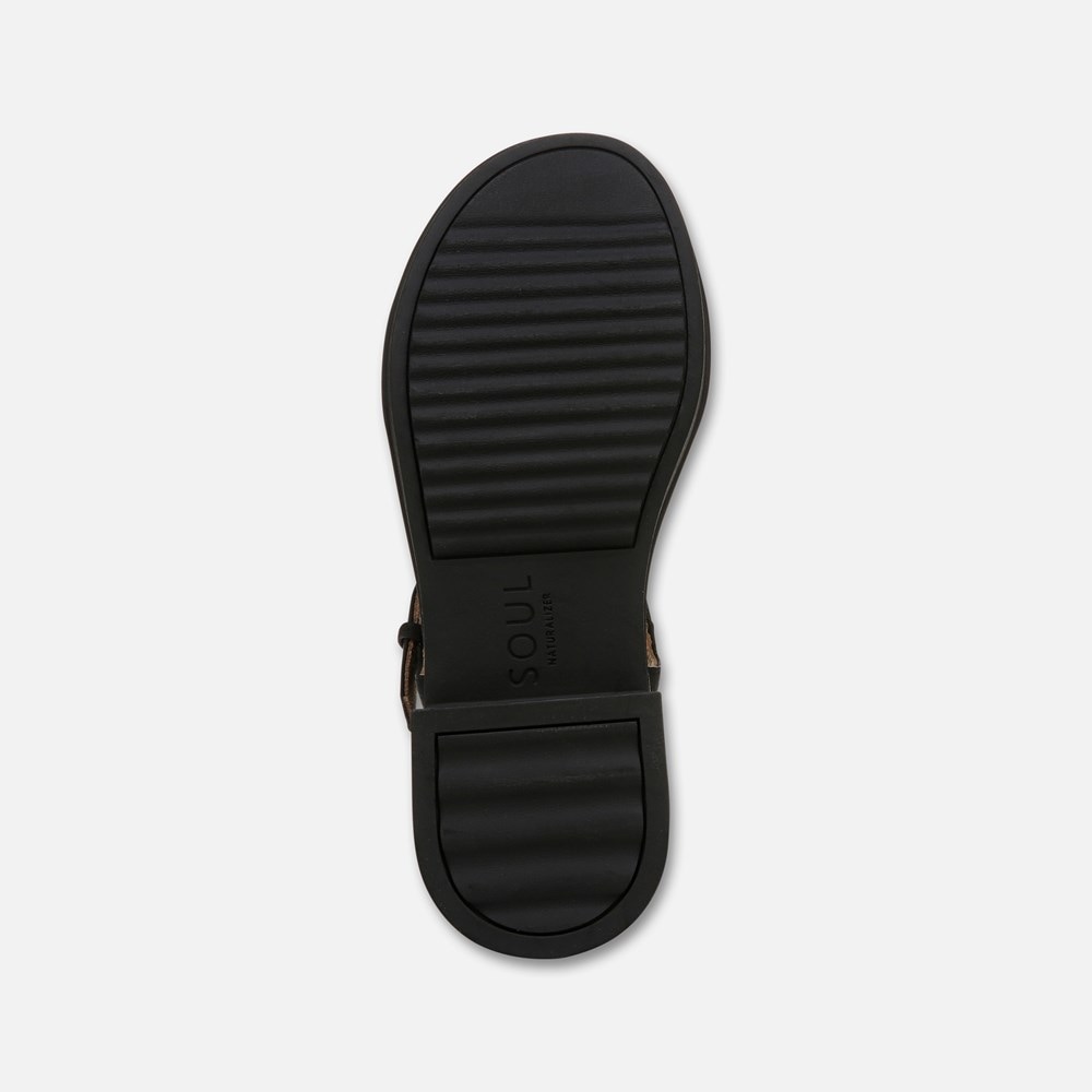 Naturalizer SOUL Emma Strappy Sandal - Black Faux Leather Naturalizer SOUL Emma Strappy Sandal - Black Faux Leather