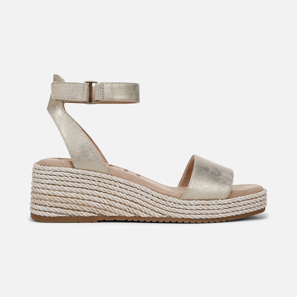Naturalizer SOUL Gloria Espadrille - Gold Metallic Faux Leather Naturalizer SOUL Gloria Espadrille - Gold Metallic Faux Leather
