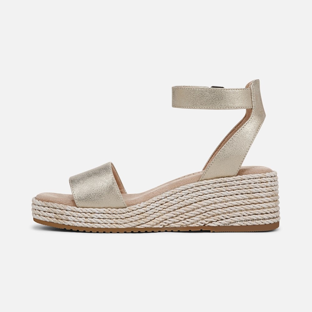 Naturalizer SOUL Gloria Espadrille - Gold Metallic Faux Leather Naturalizer SOUL Gloria Espadrille - Gold Metallic Faux Leather