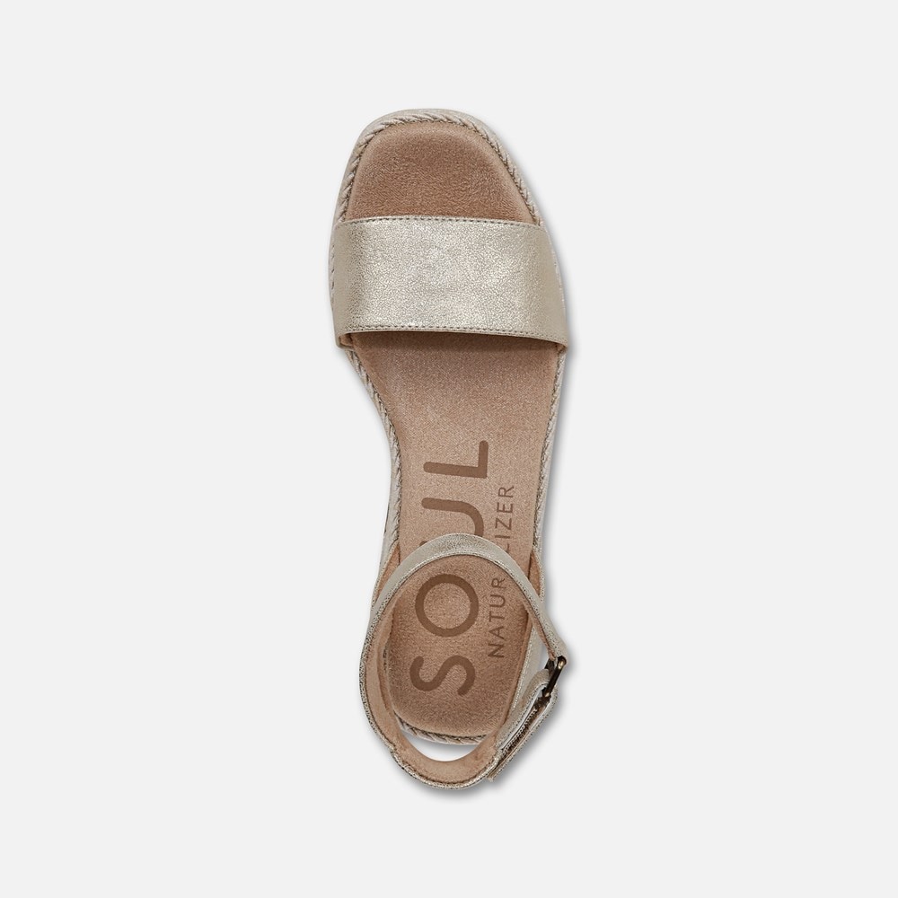 Naturalizer SOUL Gloria Espadrille - Gold Metallic Faux Leather Naturalizer SOUL Gloria Espadrille - Gold Metallic Faux Leather