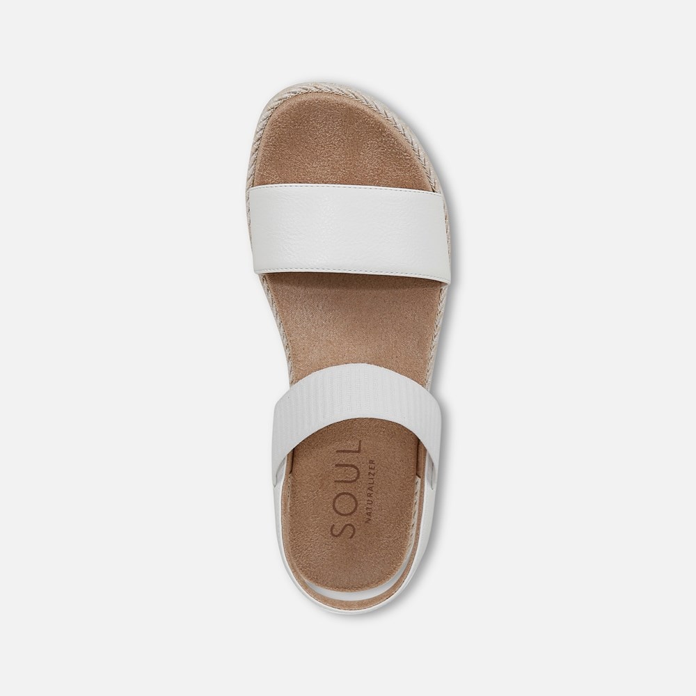 Naturalizer SOUL Diana Strappy Sandal - White Faux Leather Naturalizer SOUL Diana Strappy Sandal - White Faux Leather