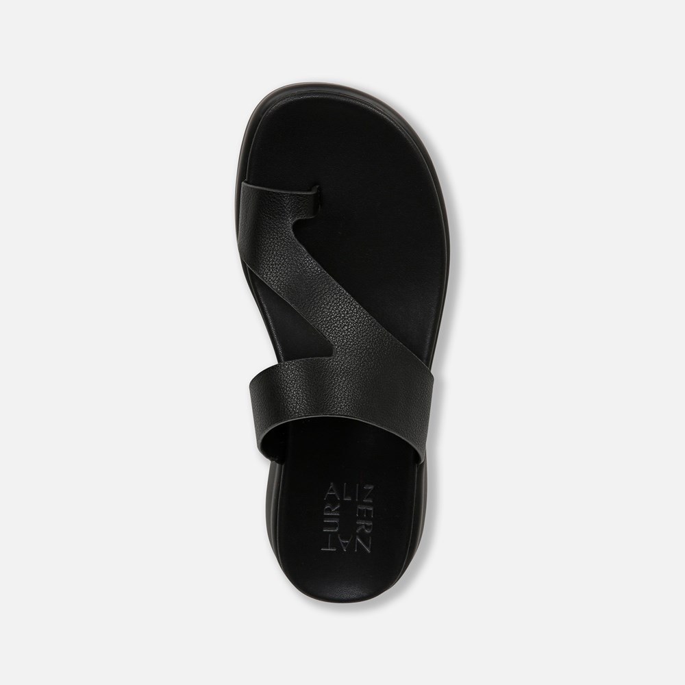 Naturalizer Cailan Sandal - Black Faux Leather Naturalizer Cailan Sandal - Black Faux Leather