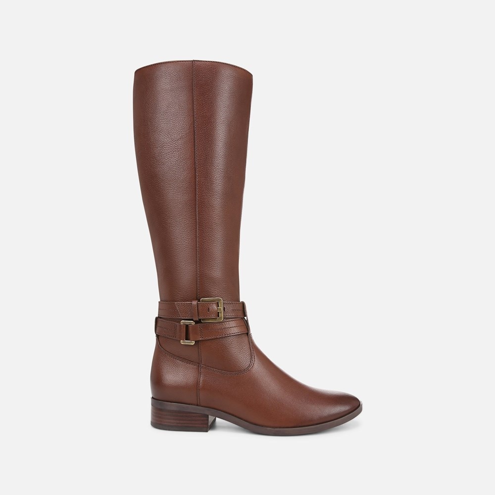 Naturalizer Rory Wide Calf Knee High boot - Cinnamon Brown Leather Naturalizer Rory Wide Calf Knee High boot - Cinnamon Brown Leather