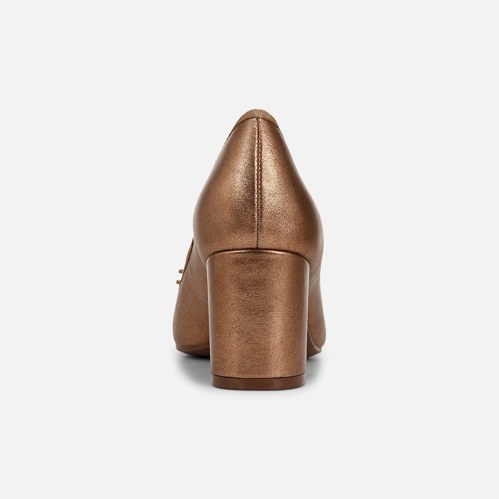 Naturalizer Sienna Block Heel Pump - Soft Bronze Leather Naturalizer Sienna Block Heel Pump - Soft Bronze Leather