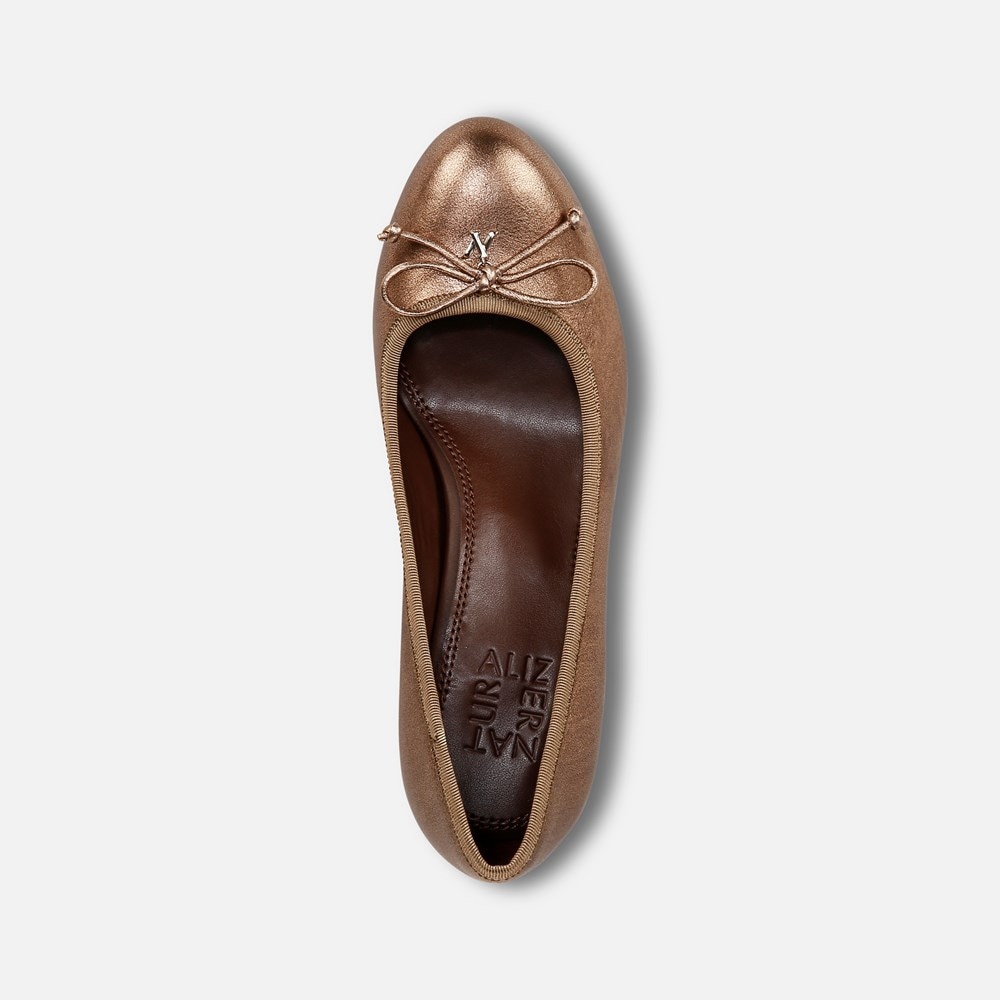 Naturalizer Sienna Block Heel Pump - Soft Bronze Leather Naturalizer Sienna Block Heel Pump - Soft Bronze Leather