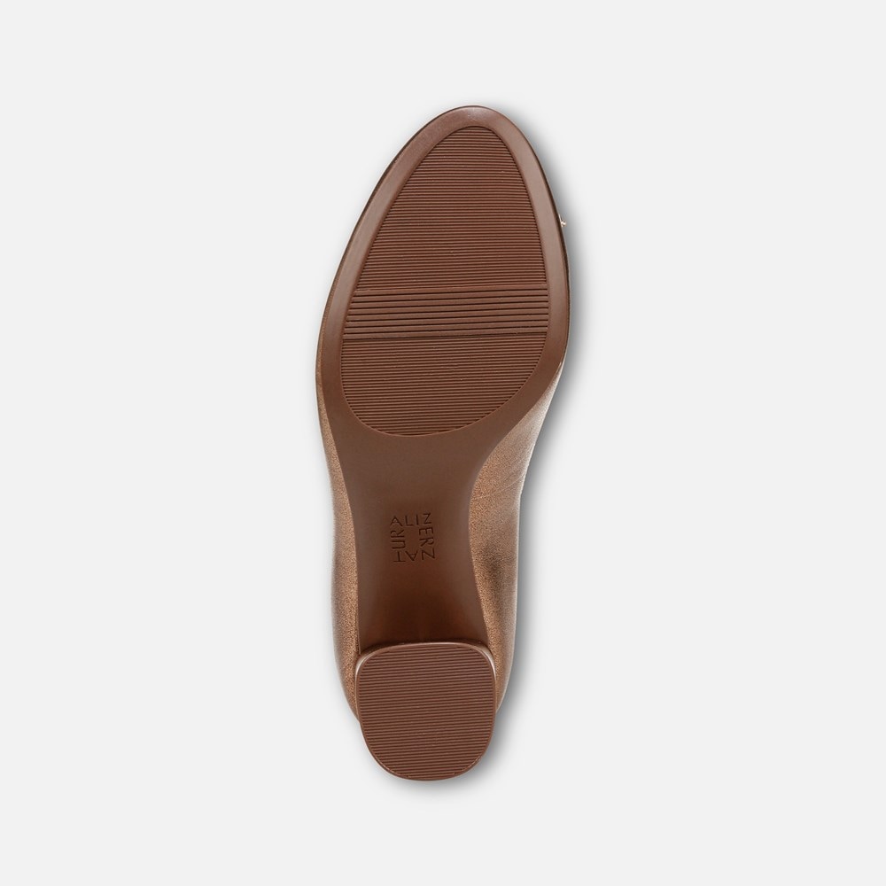 Naturalizer Sienna Block Heel Pump - Soft Bronze Leather Naturalizer Sienna Block Heel Pump - Soft Bronze Leather