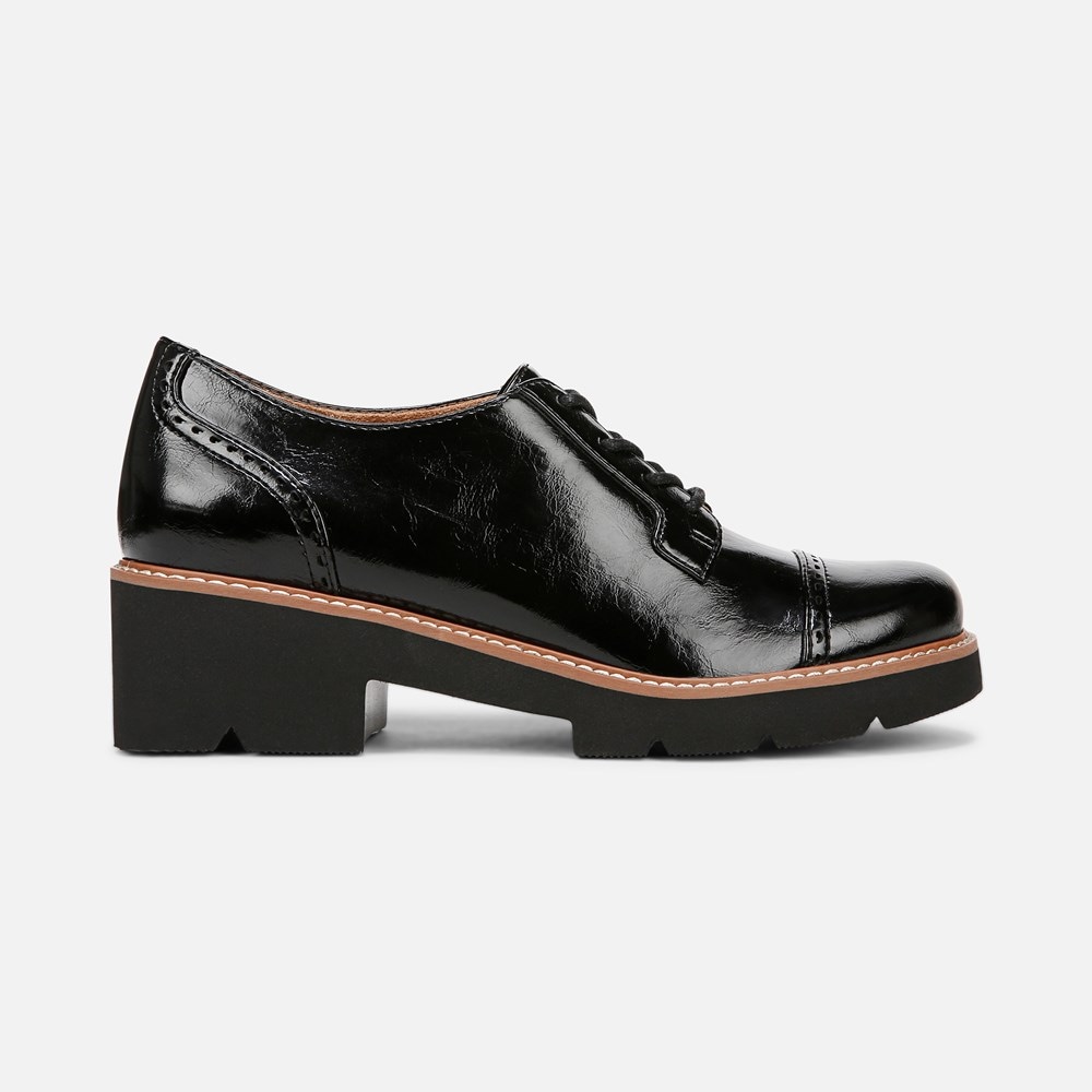Naturalizer Cabaret Lace Up Lug Derby - Black Faux Leather Naturalizer Cabaret Lace Up Lug Derby - Black Faux Leather