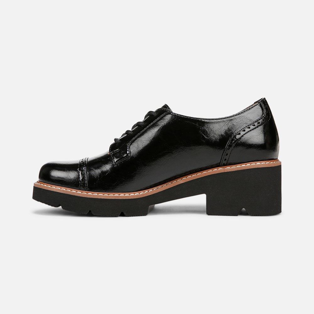 Naturalizer Cabaret Lace Up Lug Derby - Black Faux Leather Naturalizer Cabaret Lace Up Lug Derby - Black Faux Leather