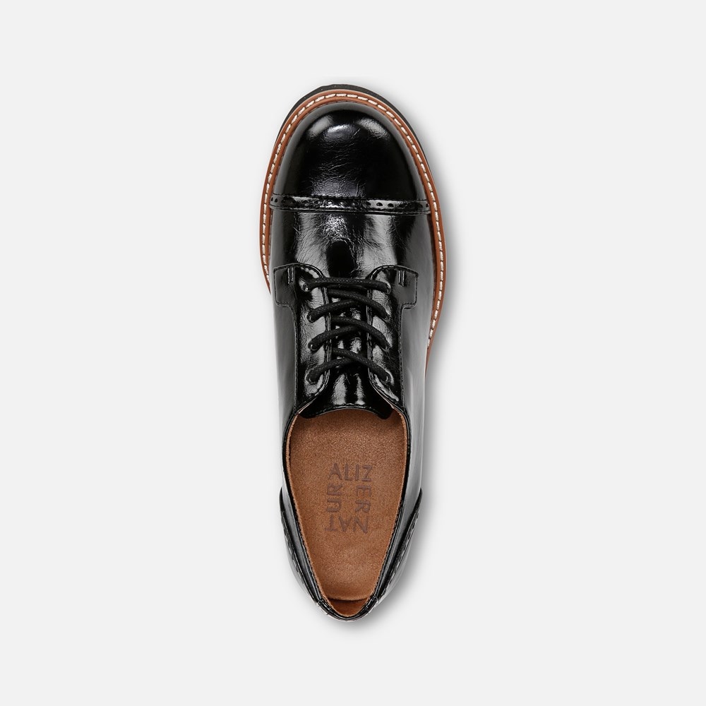 Naturalizer Cabaret Lace Up Lug Derby - Black Faux Leather Naturalizer Cabaret Lace Up Lug Derby - Black Faux Leather