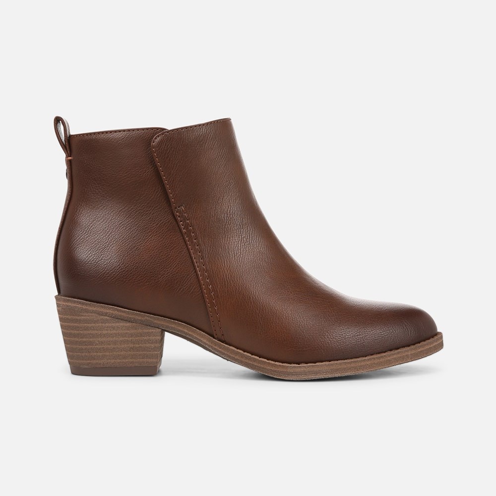 Naturalizer Zaylee Bootie - Cappuccino Brown Faux Leather Naturalizer Zaylee Bootie - Cappuccino Brown Faux Leather