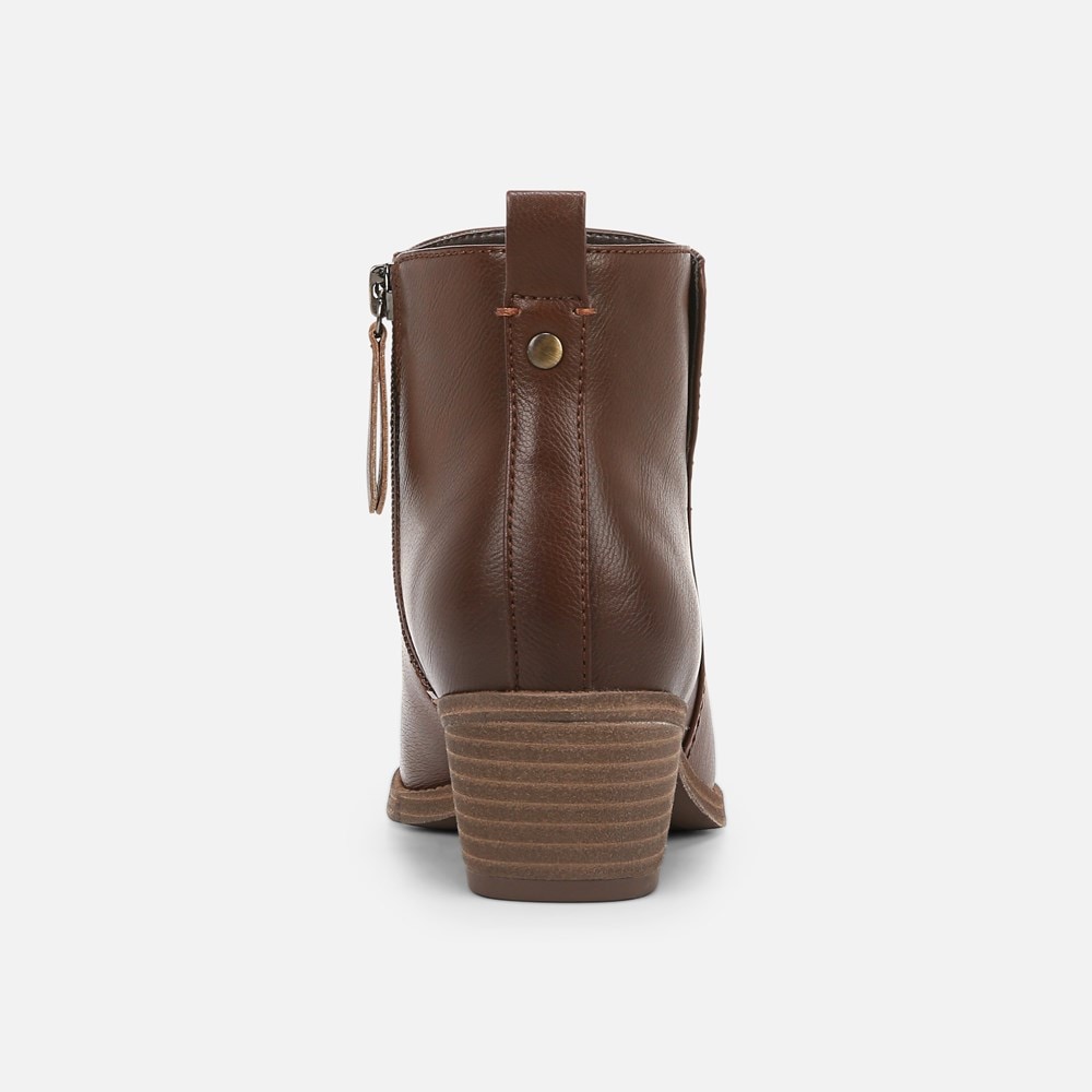 Naturalizer Zaylee Bootie - Cappuccino Brown Faux Leather Naturalizer Zaylee Bootie - Cappuccino Brown Faux Leather