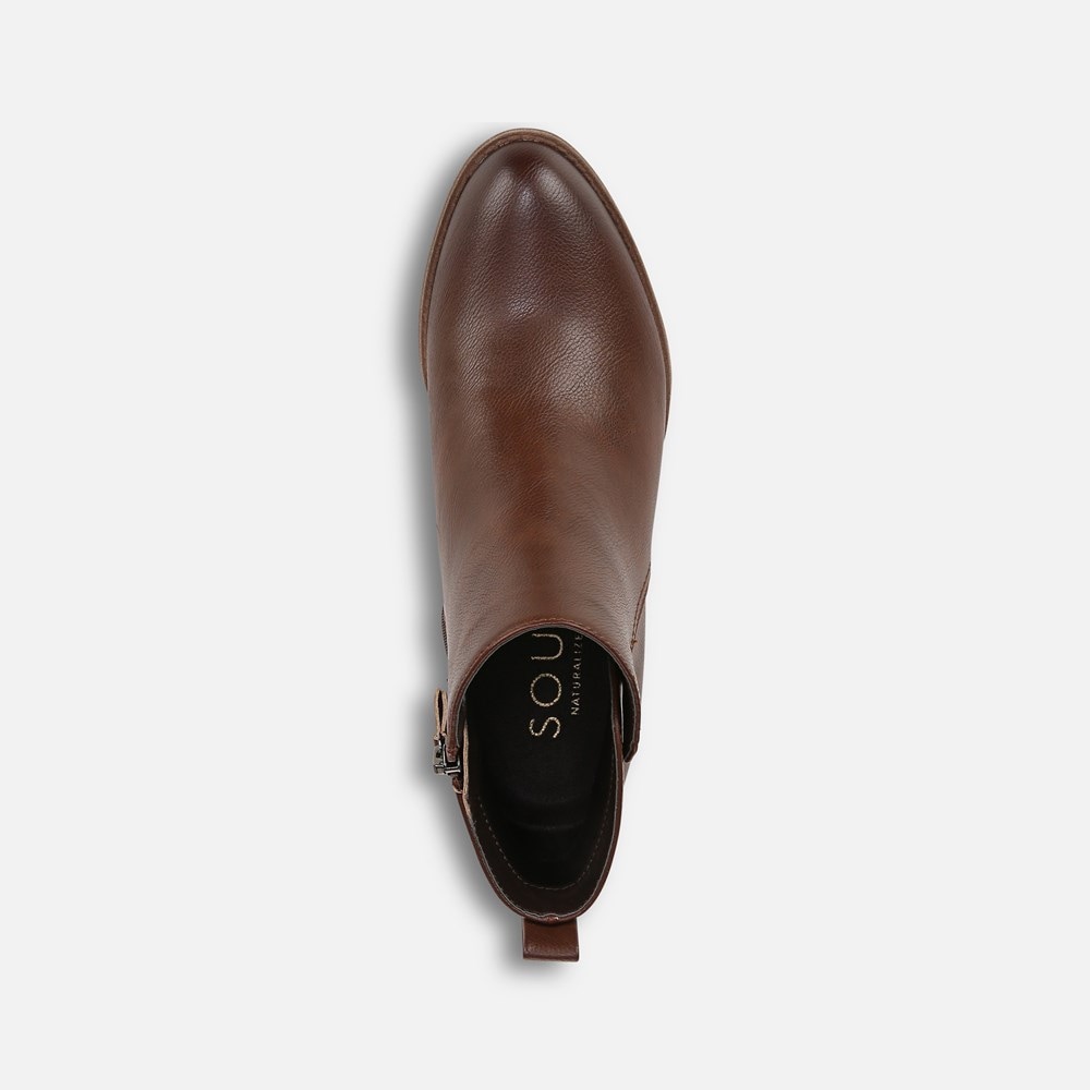 Naturalizer Zaylee Bootie - Cappuccino Brown Faux Leather Naturalizer Zaylee Bootie - Cappuccino Brown Faux Leather