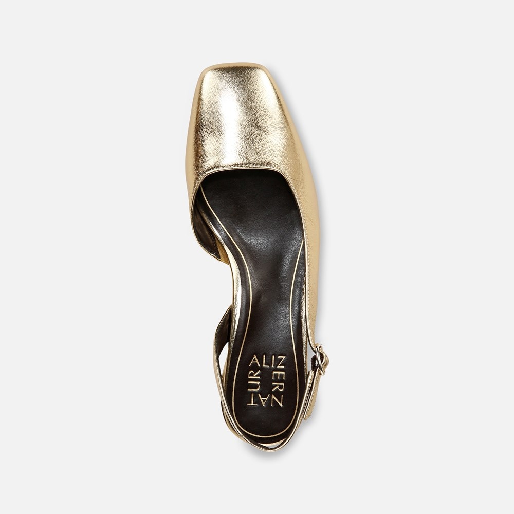 Naturalizer Jayla Slingback Pump - Dark Gold Leather Naturalizer Jayla Slingback Pump - Dark Gold Leather