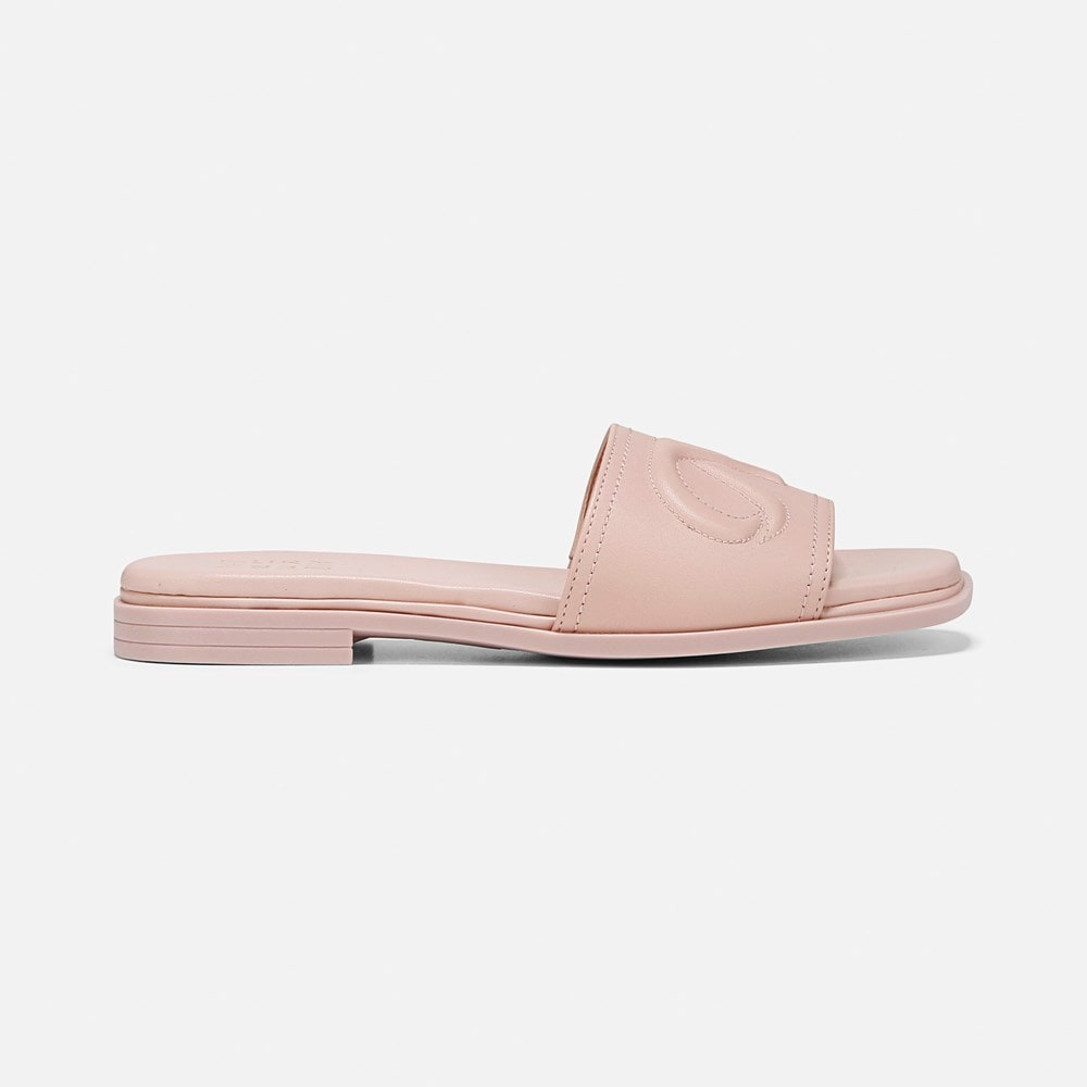 Naturalizer Genevieve Slide Sandal - Cameo Blush Pink Leather Naturalizer Genevieve Slide Sandal - Cameo Blush Pink Leather