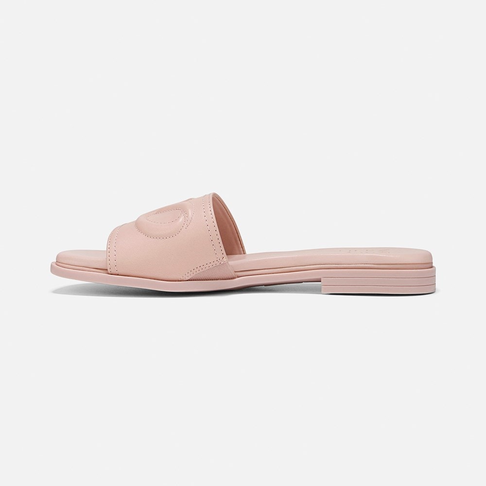 Naturalizer Genevieve Slide Sandal - Cameo Blush Pink Leather Naturalizer Genevieve Slide Sandal - Cameo Blush Pink Leather