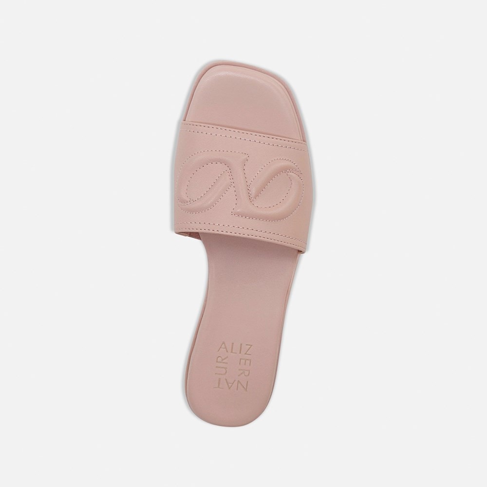 Naturalizer Genevieve Slide Sandal - Cameo Blush Pink Leather Naturalizer Genevieve Slide Sandal - Cameo Blush Pink Leather