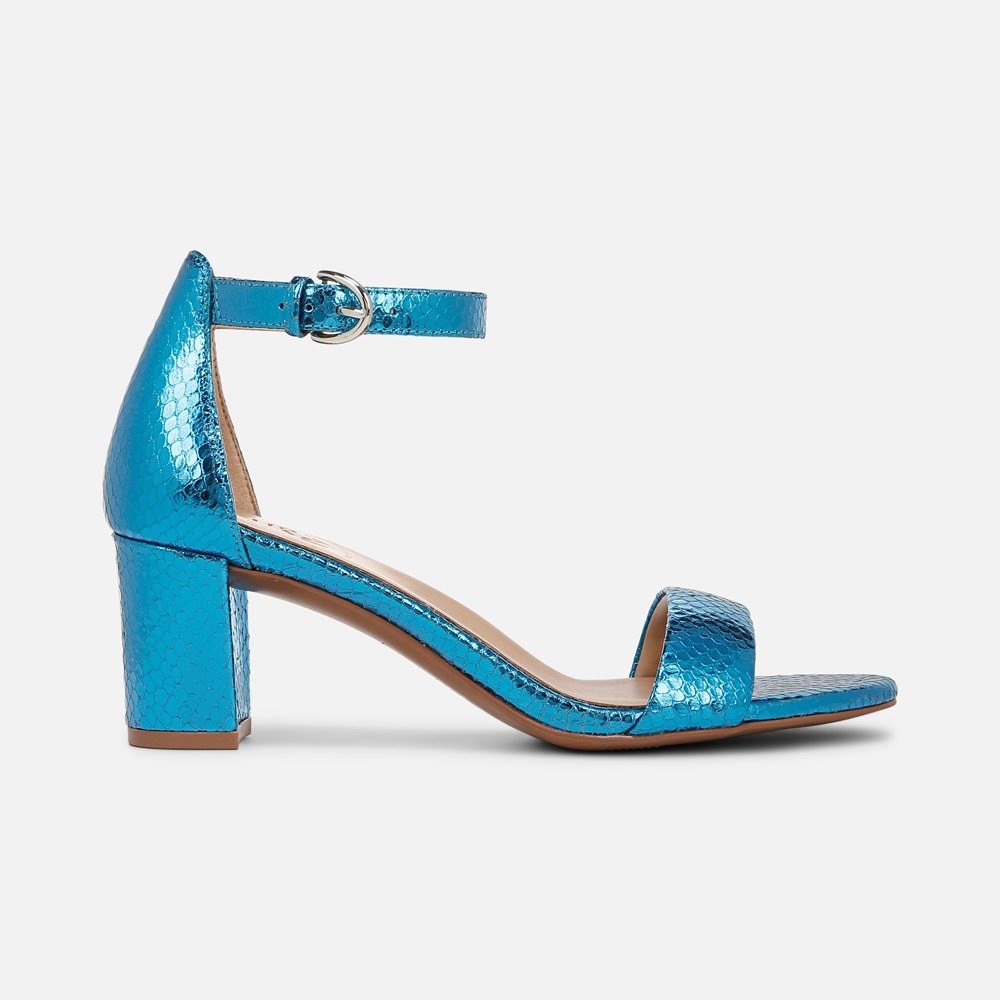 Naturalizer Limited Edition Vera Dress Sandal - Blue Metallic Snake Print Leather Naturalizer Limited Edition Vera Dress Sandal - Blue Metallic Snake Print Leather