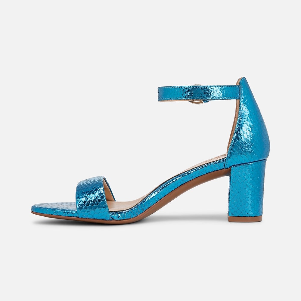 Naturalizer Limited Edition Vera Dress Sandal - Blue Metallic Snake Print Leather Naturalizer Limited Edition Vera Dress Sandal - Blue Metallic Snake Print Leather