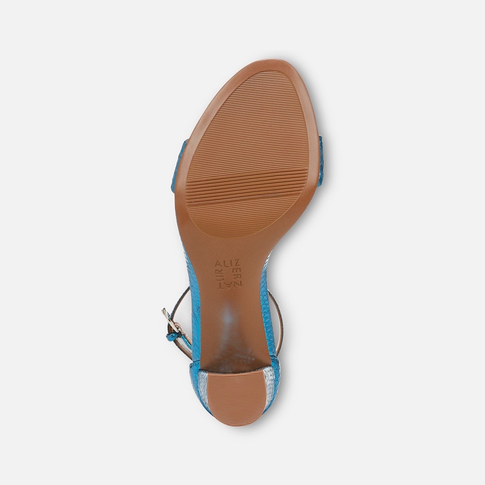 Naturalizer Limited Edition Vera Dress Sandal - Blue Metallic Snake Print Leather Naturalizer Limited Edition Vera Dress Sandal - Blue Metallic Snake Print Leather