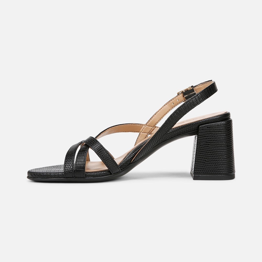 Naturalizer Demi Block Heel Dress Sandal - Black Faux Leather Naturalizer Demi Block Heel Dress Sandal - Black Faux Leather