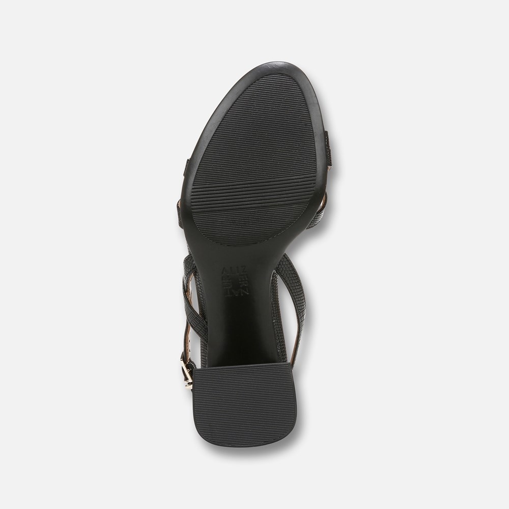 Naturalizer Demi Block Heel Dress Sandal - Black Faux Leather Naturalizer Demi Block Heel Dress Sandal - Black Faux Leather