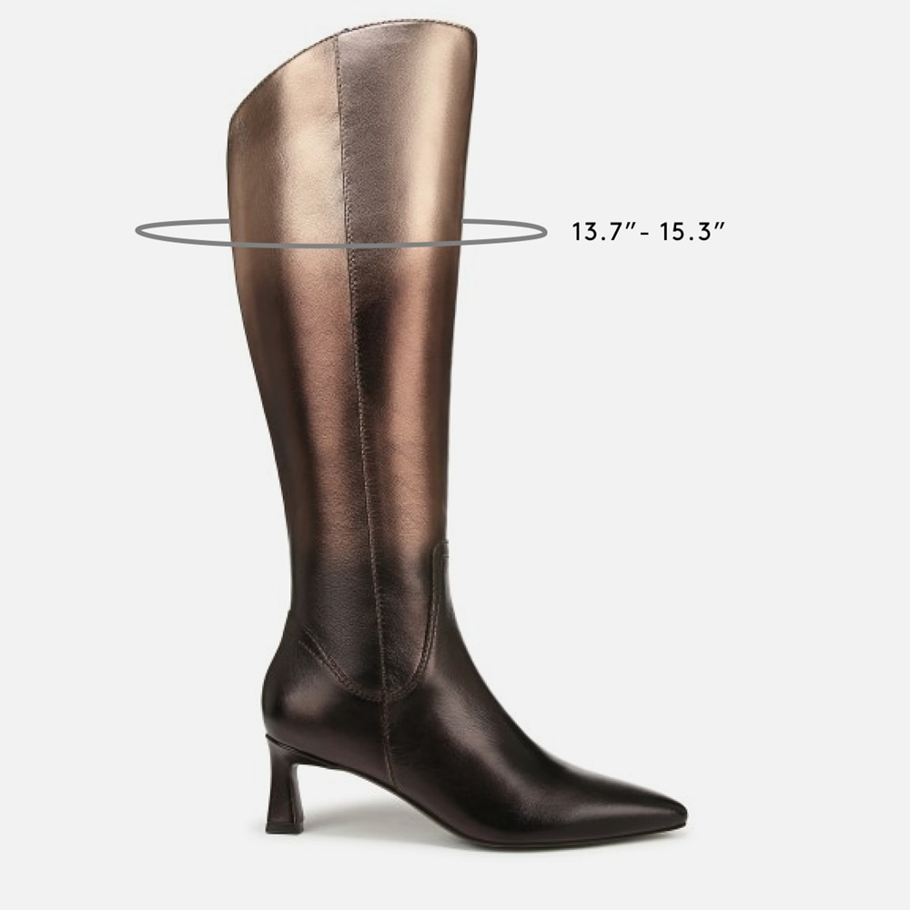Naturalizer Deesha Unity Narrow Calf Boot by Deepica Mutyala - Unity Metallic Leather Naturalizer Deesha Unity Narrow Calf Boot by Deepica Mutyala - Unity Metallic Leather