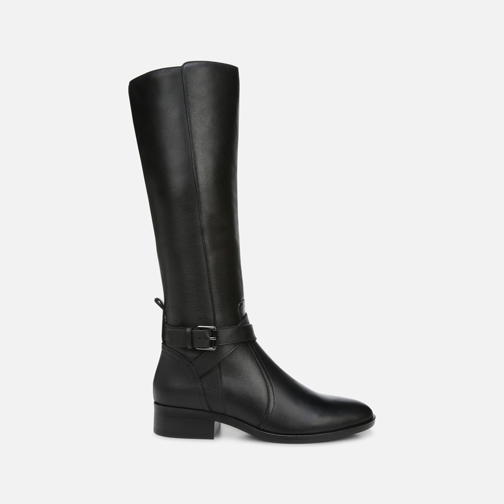 Naturalizer Rena Wide Calf Riding Boot - Black Leather Naturalizer Rena Wide Calf Riding Boot - Black Leather