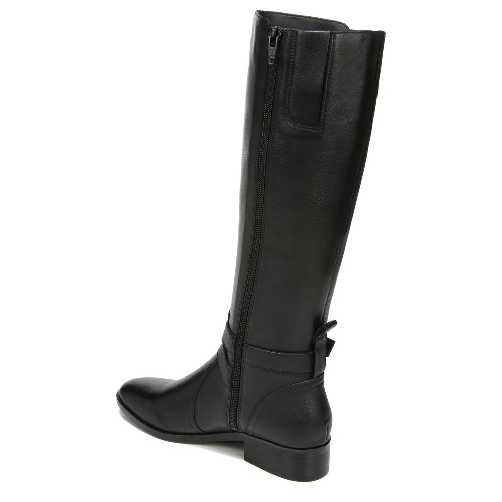 Naturalizer Rena Wide Calf Riding Boot - Black Leather Naturalizer Rena Wide Calf Riding Boot - Black Leather