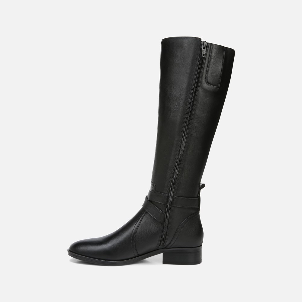 Naturalizer Rena Wide Calf Riding Boot - Black Leather Naturalizer Rena Wide Calf Riding Boot - Black Leather