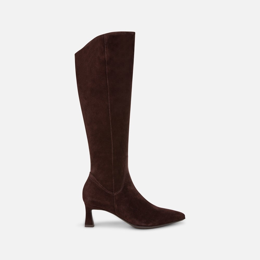 Naturalizer Deesha Narrow Calf Knee High Boot - Mahogany Suede