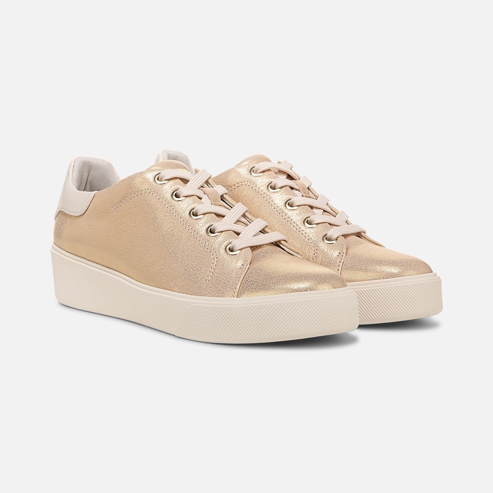 Naturalizer Morrison 2.0 Lace Up Sneaker - Gold Leather