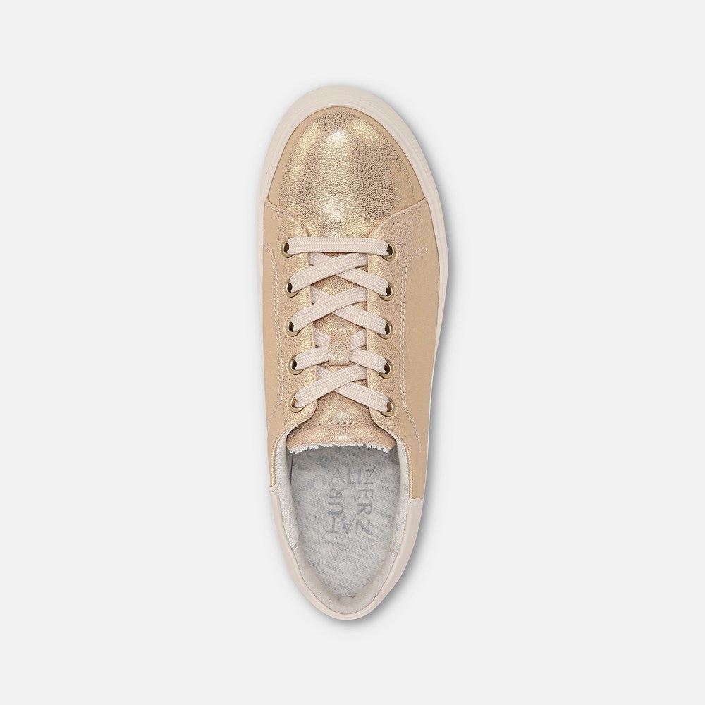 Naturalizer Morrison 2.0 Lace Up Sneaker - Gold Leather Naturalizer Morrison 2.0 Lace Up Sneaker - Gold Leather