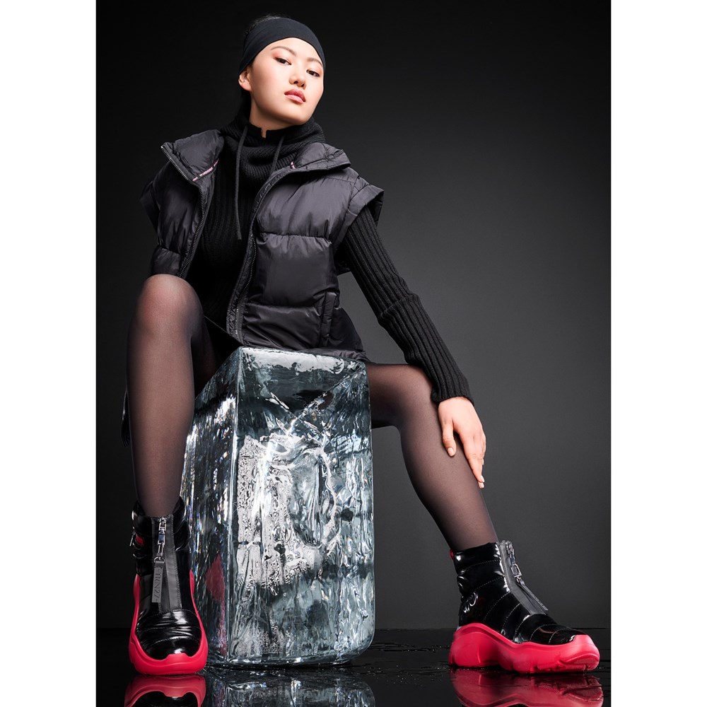 Naturalizer Think Royln Shadow-Dancer Water Repellent Bootie - Black Patent Shine Nylon Naturalizer Think Royln Shadow-Dancer Water Repellent Bootie - Black Patent Shine Nylon