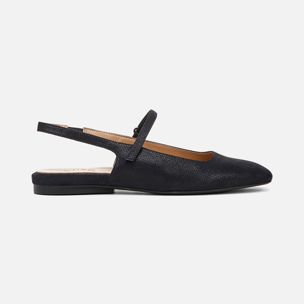 Naturalizer Connie Mary Jane Slingback Flat - Navy Leather Naturalizer Connie Mary Jane Slingback Flat - Navy Leather