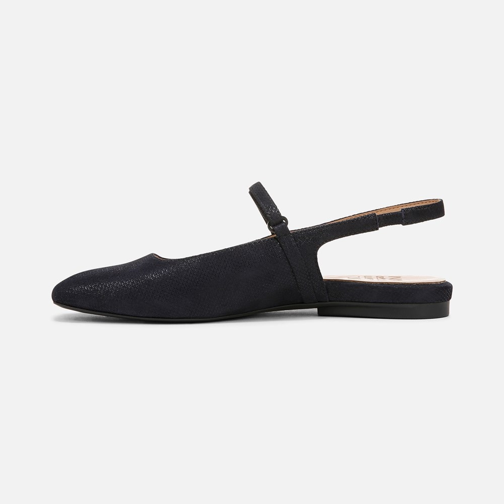 Naturalizer Connie Mary Jane Slingback Flat - Navy Leather Naturalizer Connie Mary Jane Slingback Flat - Navy Leather