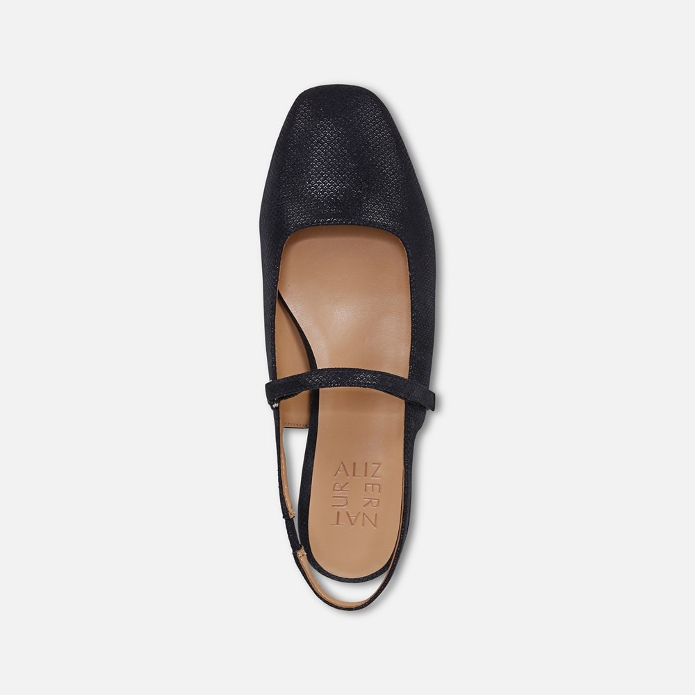 Naturalizer Connie Mary Jane Slingback Flat - Navy Leather Naturalizer Connie Mary Jane Slingback Flat - Navy Leather