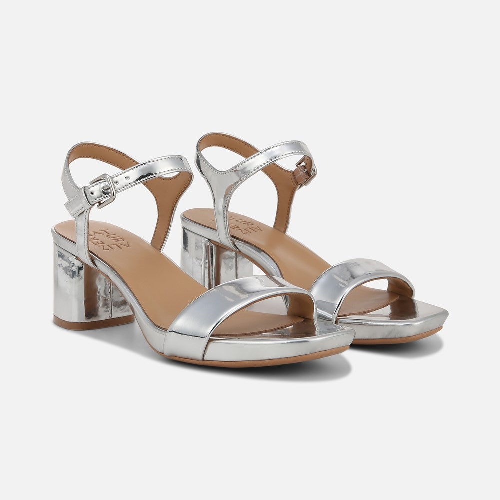 Naturalizer Izzy Dress Sandal - Silver Faux Leather Naturalizer Izzy Dress Sandal - Silver Faux Leather