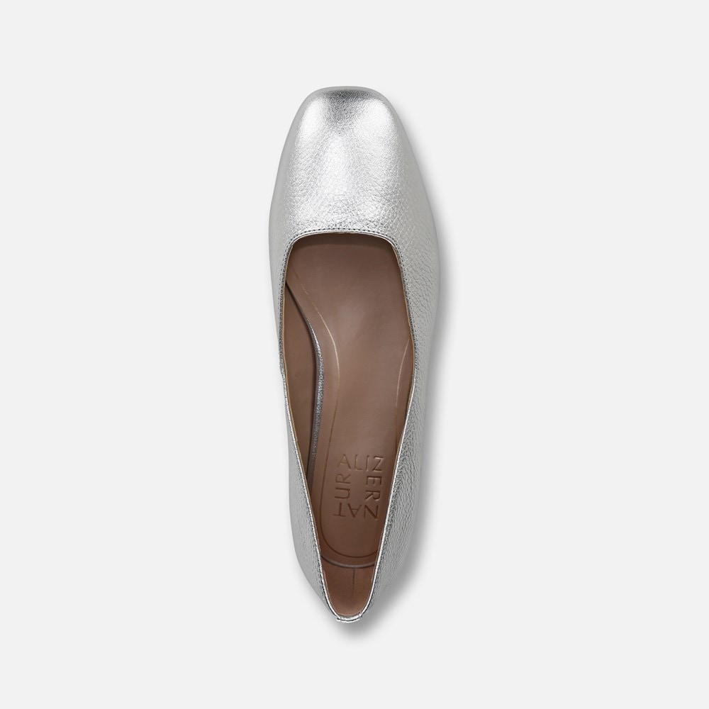Naturalizer Chelsea Ballet Flat - Silver Leather Naturalizer Chelsea Ballet Flat - Silver Leather